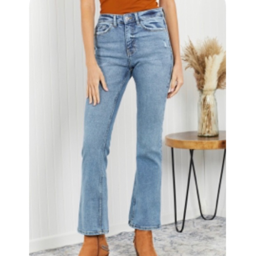 Muselooks high rise distressed slim jean
